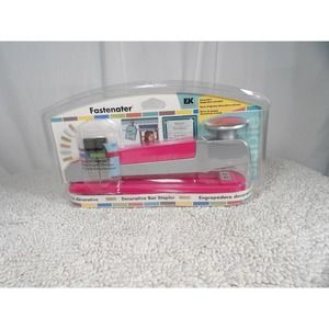 EK Success Fastenater Pink Bar Stapler With 48 Decorative Staple Bars EKFST05